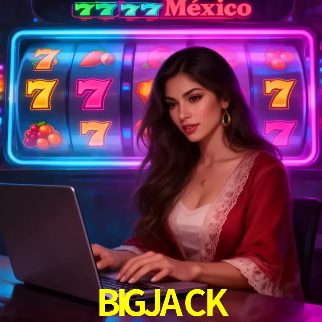 BIGJACK Slots - tragamonedas, RTP y control Tragamonedas BIGJACK con símbolos, saldo móvil y reglas de apuesta visibles